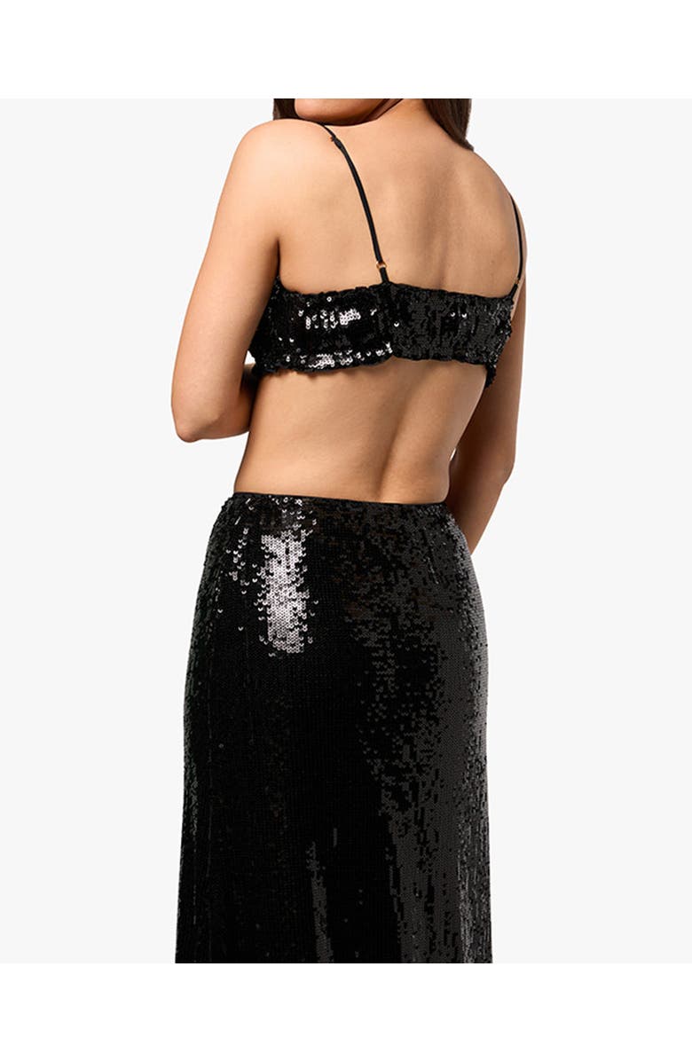 WeWoreWhat Ruched Bralette, Alternate, color, Black