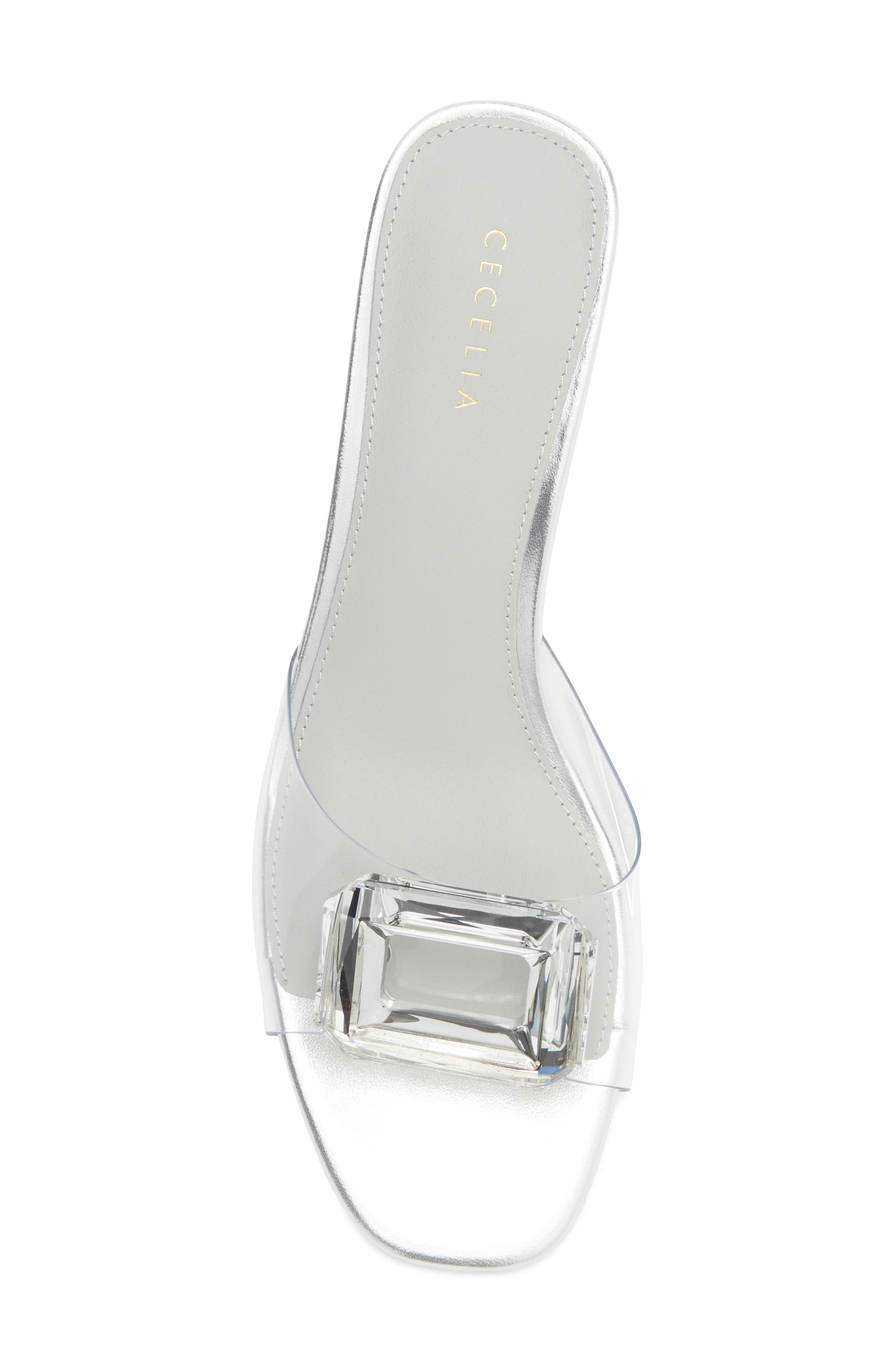 Park Avenue Jewel Detail Sandal, Alternate, color, SILVER
