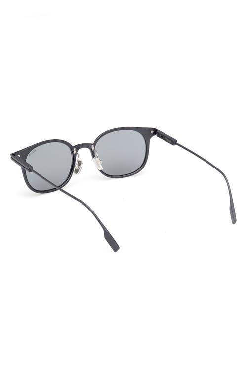 Zegna 50mm Round Sunglasses In Gray
