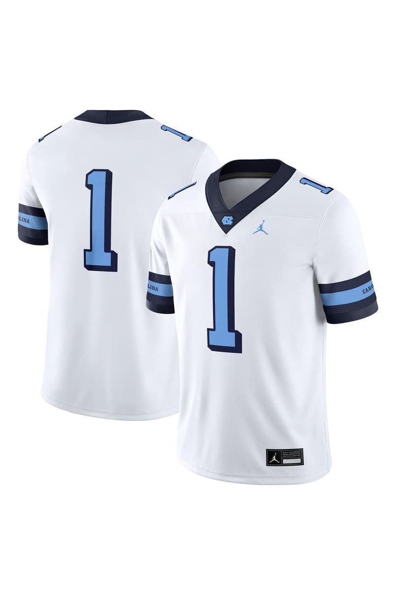 Men's Jordan Brand #1 White North Carolina Tar Heels Alternate Game Jersey, Main, color, White