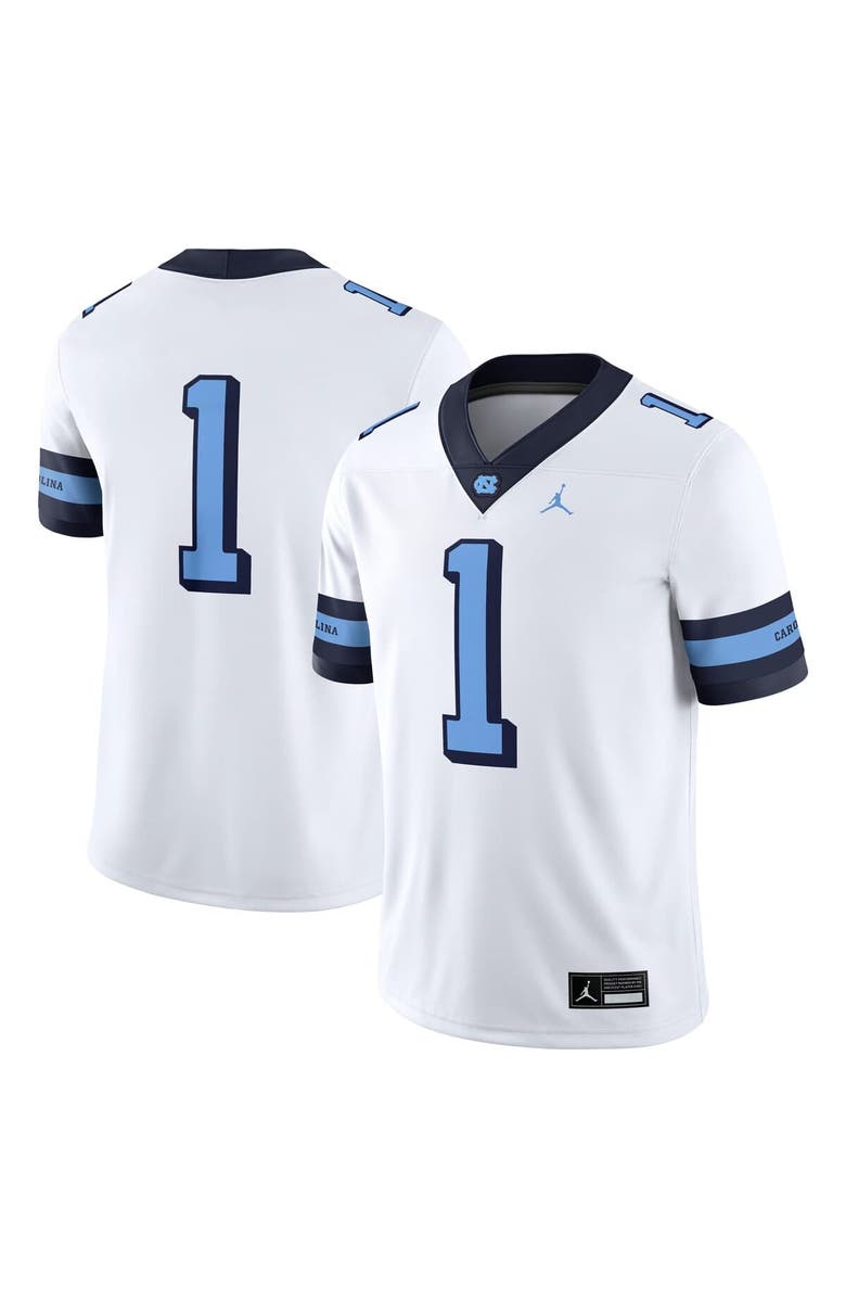 Jordan Brand Men's Jordan Brand #1 White North Carolina Tar Heels Alternate Game Jersey, Main, color, White
