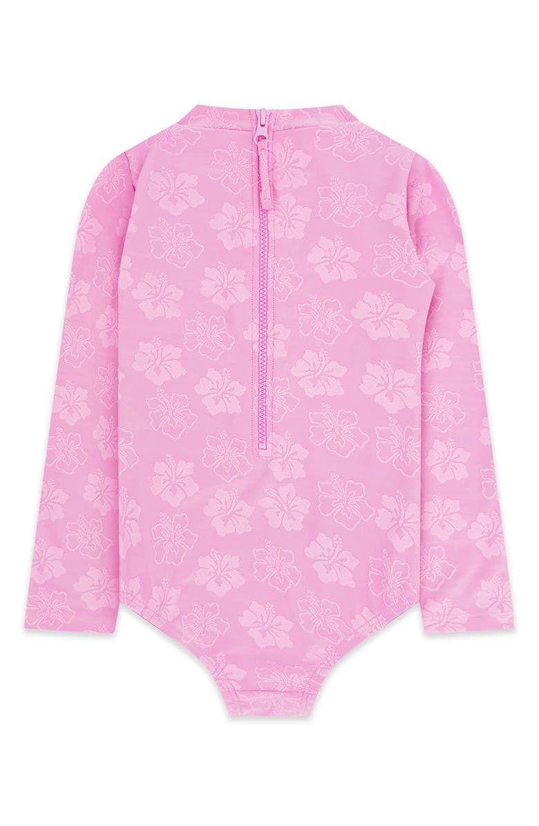 Feather 4 Arrow Kids' Wave Chaser Long Sleeve UPF 50+ One-Piece Rashguard Swimsuit, Alternate, color, Pink