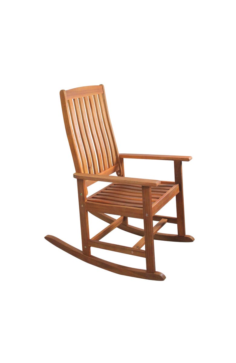 Northlight 43" Brown Solid Comfortable Outdoor Patio Rocking Chair, Main, color, Brown