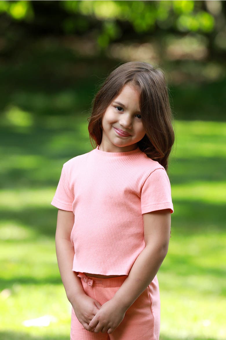 Organic Cotton Cropped T-Shirt, Alternate, color, Desert Flower