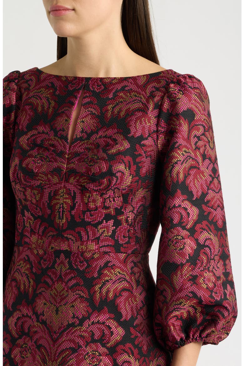 Balloon Sleeve Dress, Alternate, color, PINK MULTI