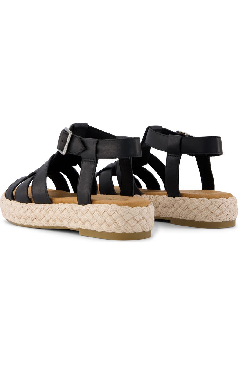 TOMS Jac Platform Fisherman Sandal, Alternate, color, Black