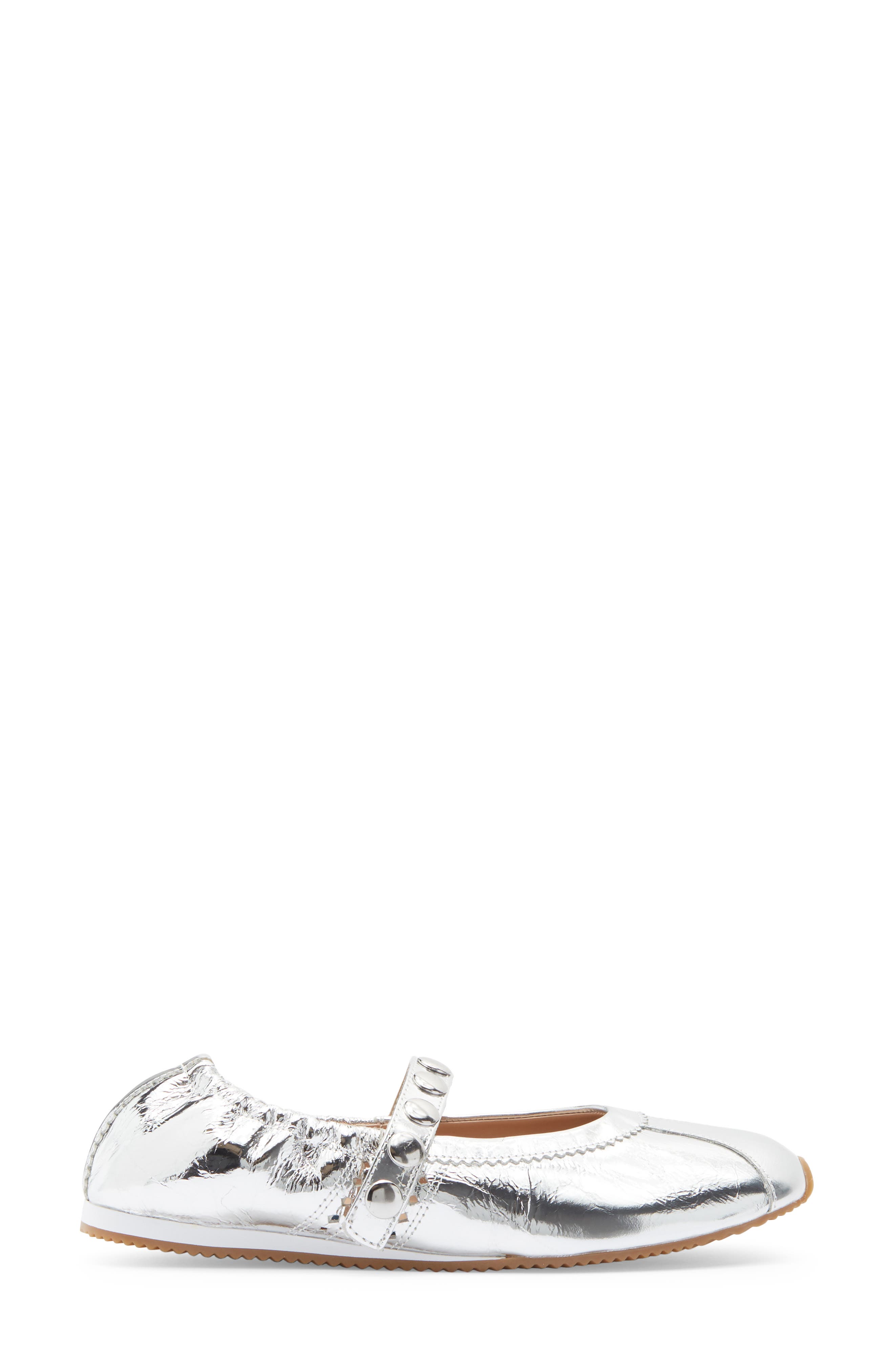 Steve Madden Anaya Mary Jane Flat, Alternate, color, Silver Leather
