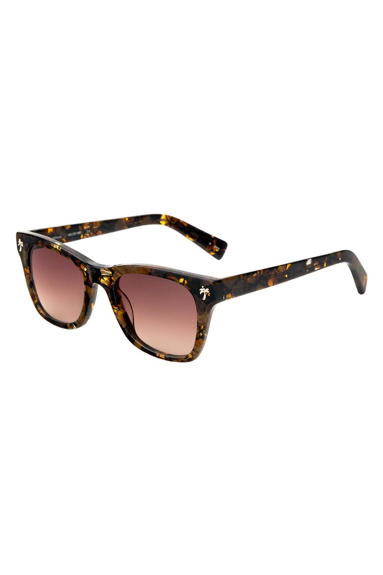 Hibiscus Sunglasses, Alternate, color, Brown Marble