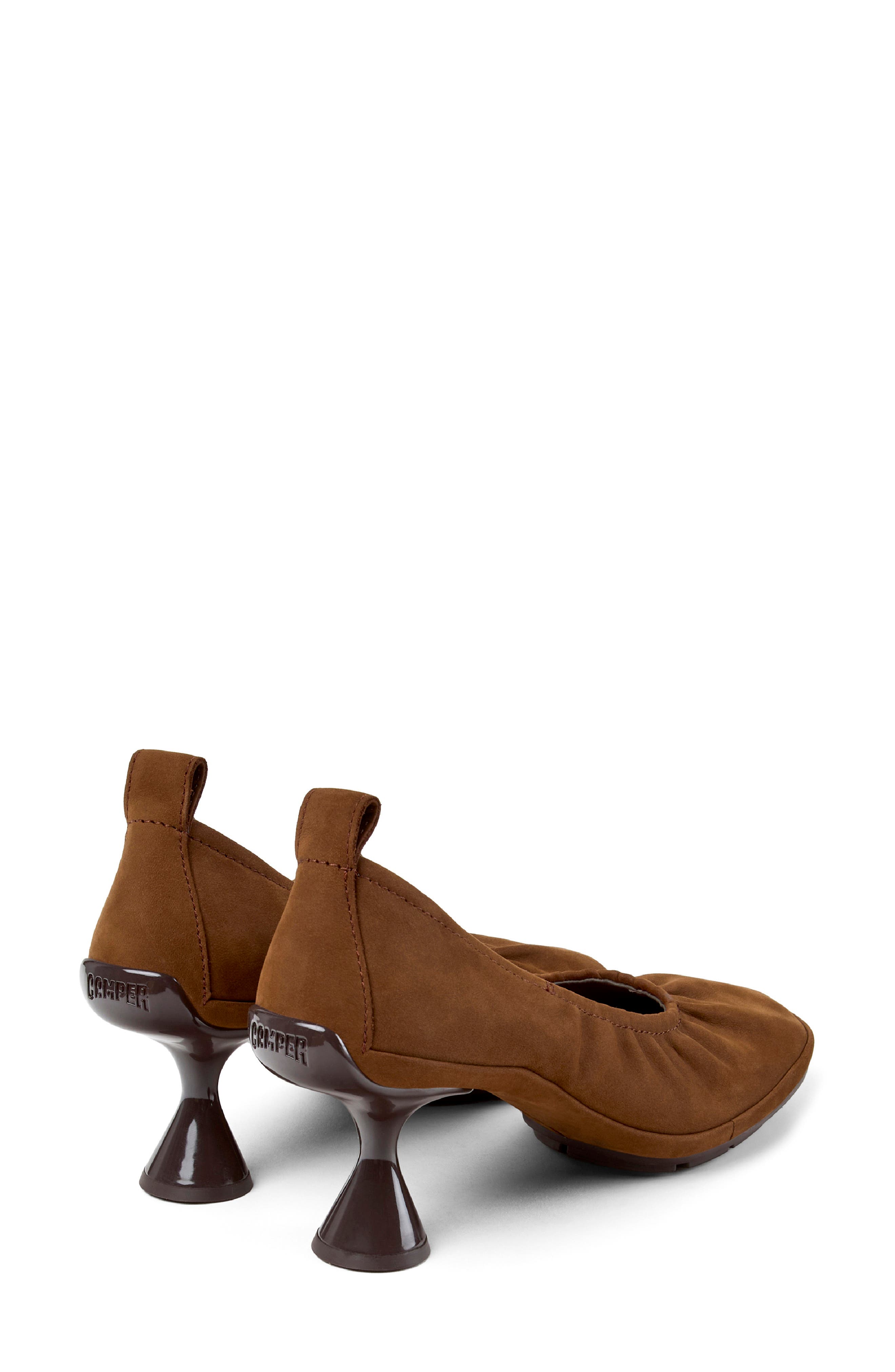 Right Nina Leather Pump, Alternate, color, MEDIUM BROWN