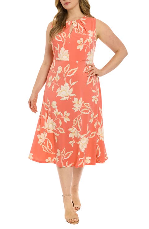 Keyhole Midi Dress (Plus)