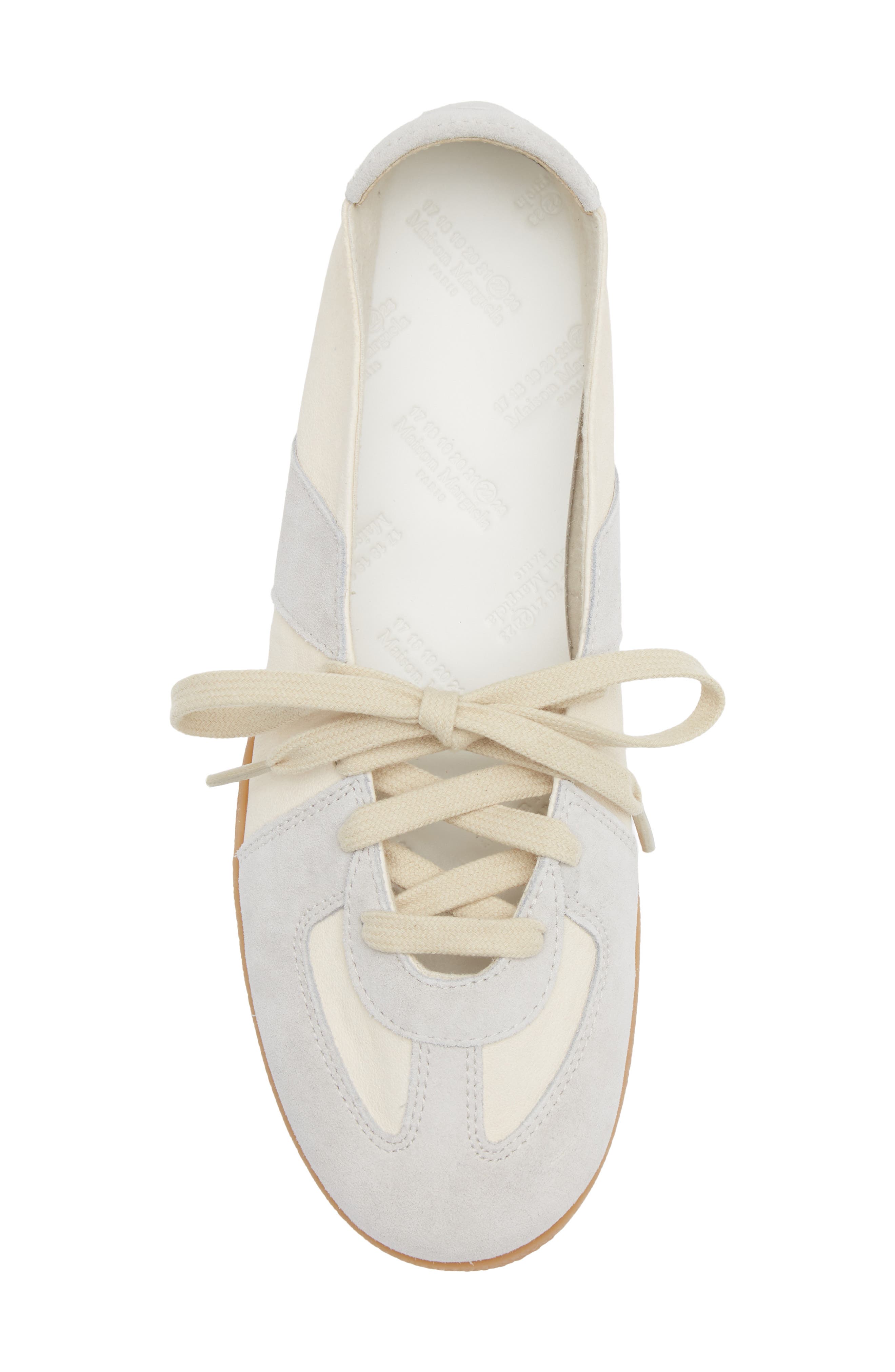 Replica Laced Ballet Flat, Alternate, color, IVORY