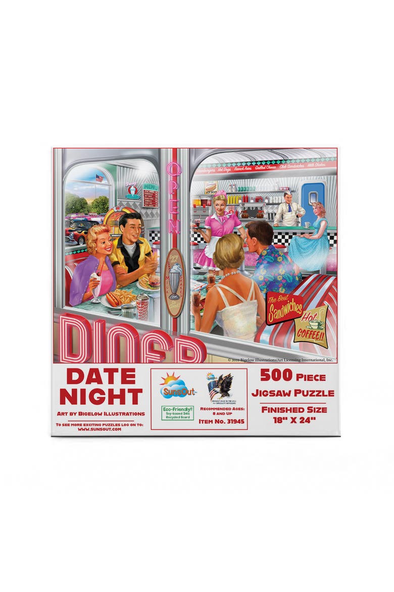 Date Night 500 piece Jigsaw Puzzle for Adults, Alternate, color, Multicolor