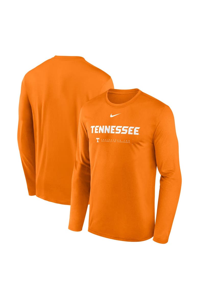 Men's Nike Tennessee Orange Tennessee Volunteers 2025 Courtside Basketball Shootaround Legend Dri-FIT Long Sleeve T-Shirt, Main, color, Tennessee Orange