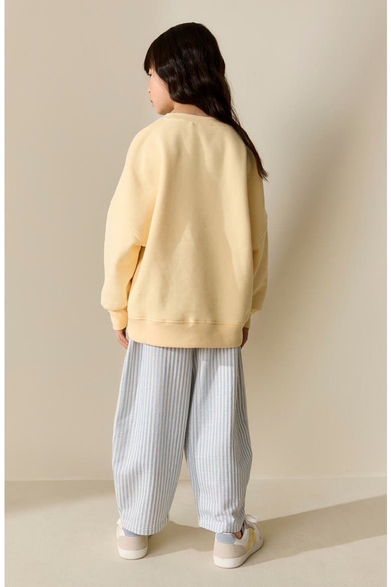 Kids' Crewneck Sweatshirt & Stripe Pants Set, Alternate, color, YELLOW