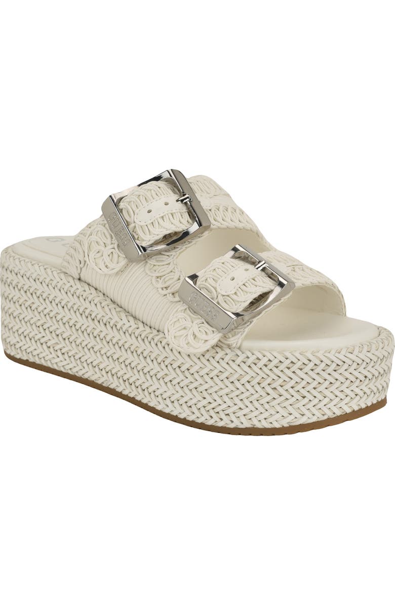 GUESS Binks 2 Platform Sandal, Main, color, Ivory