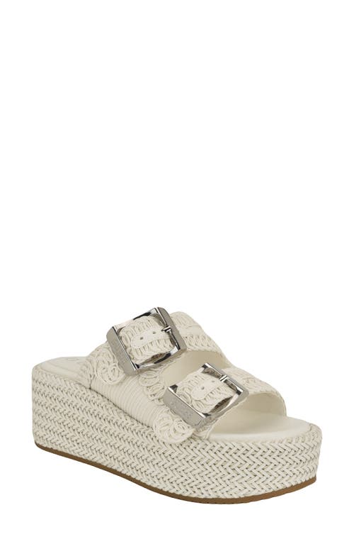 Guess Binks 2 Platform Sandal In Ivory