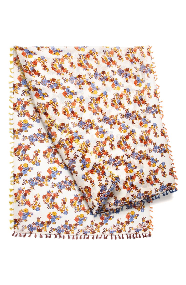Floral Wool Scarf