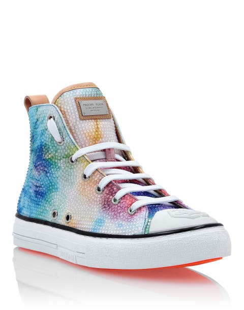 Satin Hi-top Sneakers Tie Dye Women