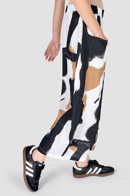 ALEMBIKA ALEMBIKA ZEBRA PRINTED CROPPED OVAL SILHOUETTE PANTS
