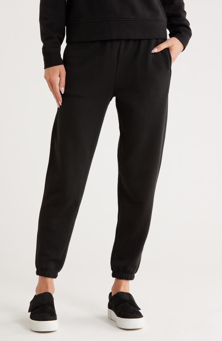 Vince Essential Cotton Joggers, Main, color, Black