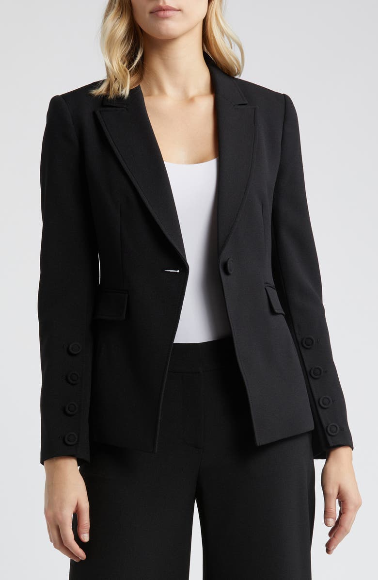 Tahari ASL One-Button Blazer, Alternate, color,