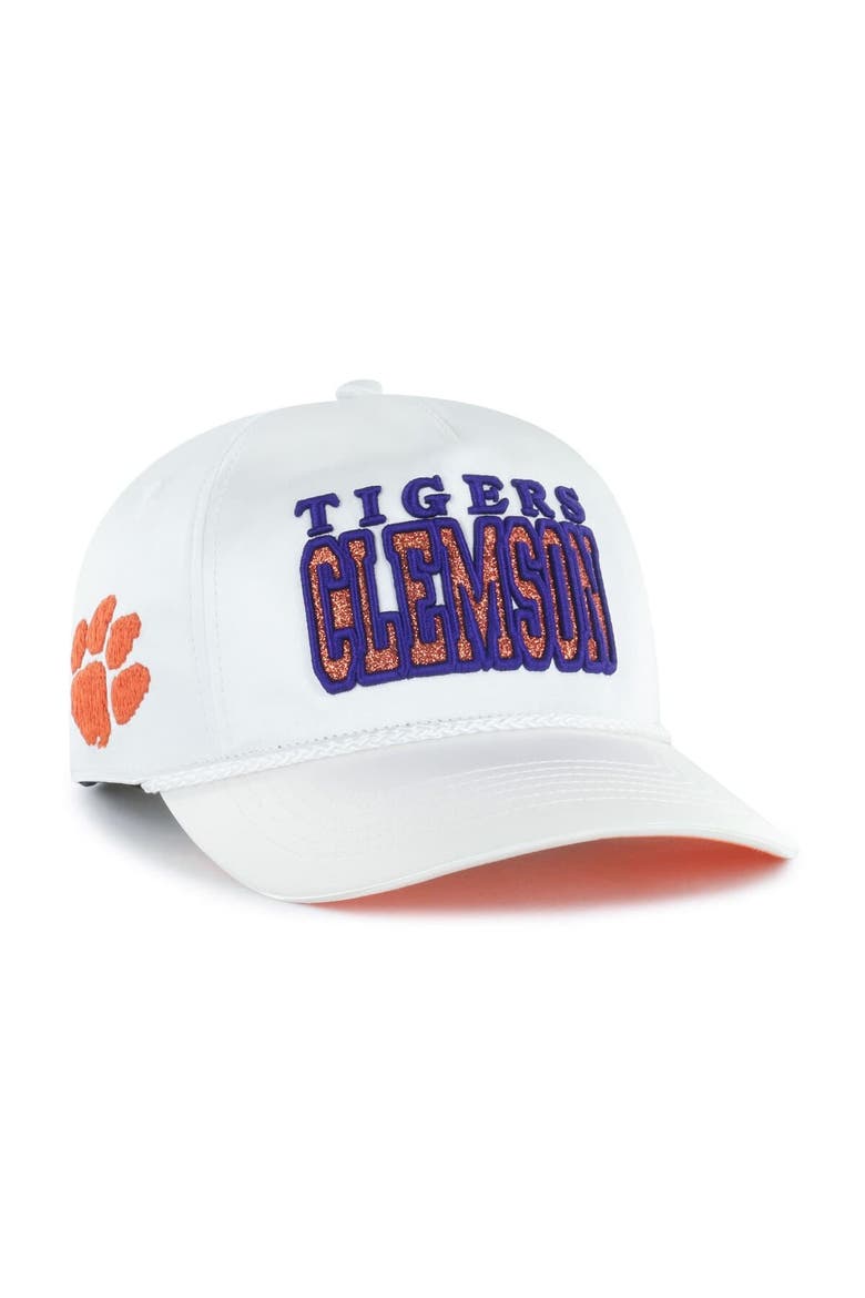 Women's '47 White Clemson Tigers Outspoken Hitch Adjustable Hat, Main, color, White