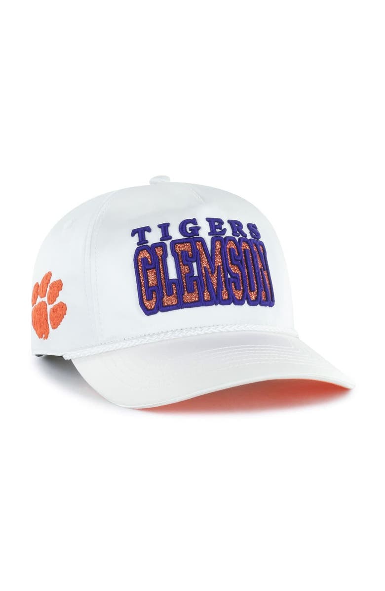 '47 Women's '47 White Clemson Tigers Outspoken Hitch Adjustable Hat, Main, color, White
