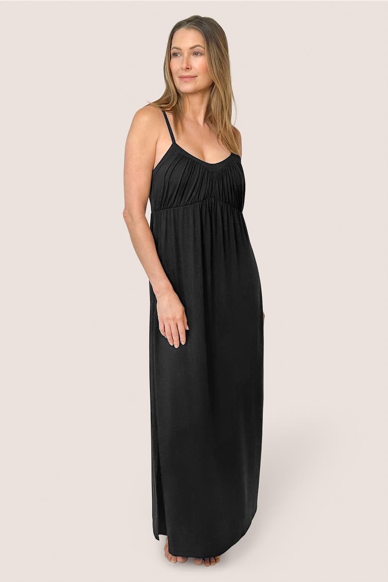 Baby Doll Bra-Free Nightgown, Alternate, color, Black