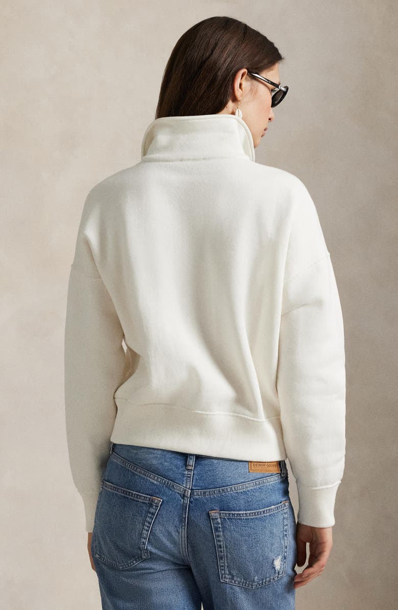 Polo Ralph Lauren Cotton Blend Quarter Zip Sweatshirt, Alternate, color, Nevis