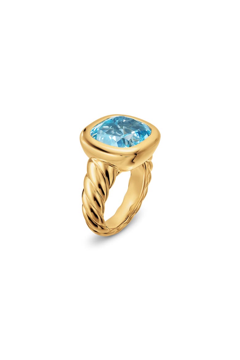 DY Mercer 18k Gold Citrine Ring, Alternate, color, GOLD BLUE TOPAZ