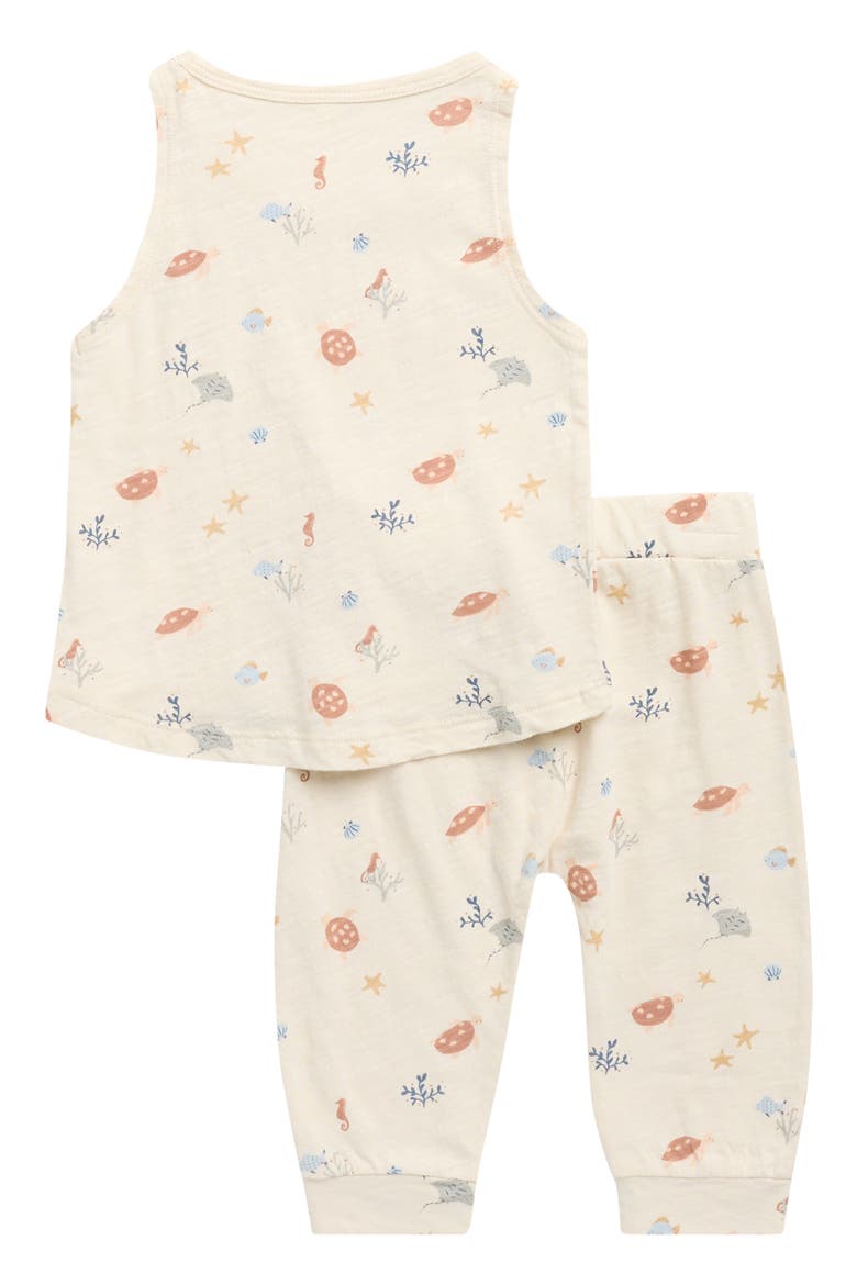 Aquatic Print Tank & Pants Set, Alternate, color, NATURAL