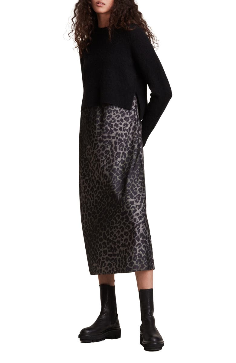 AllSaints Wick Alpaca Blend Crop Sweater, Alternate, color,