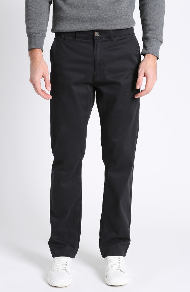 JACHS Bowie Stretch Twill Chinos, Main, color, Black