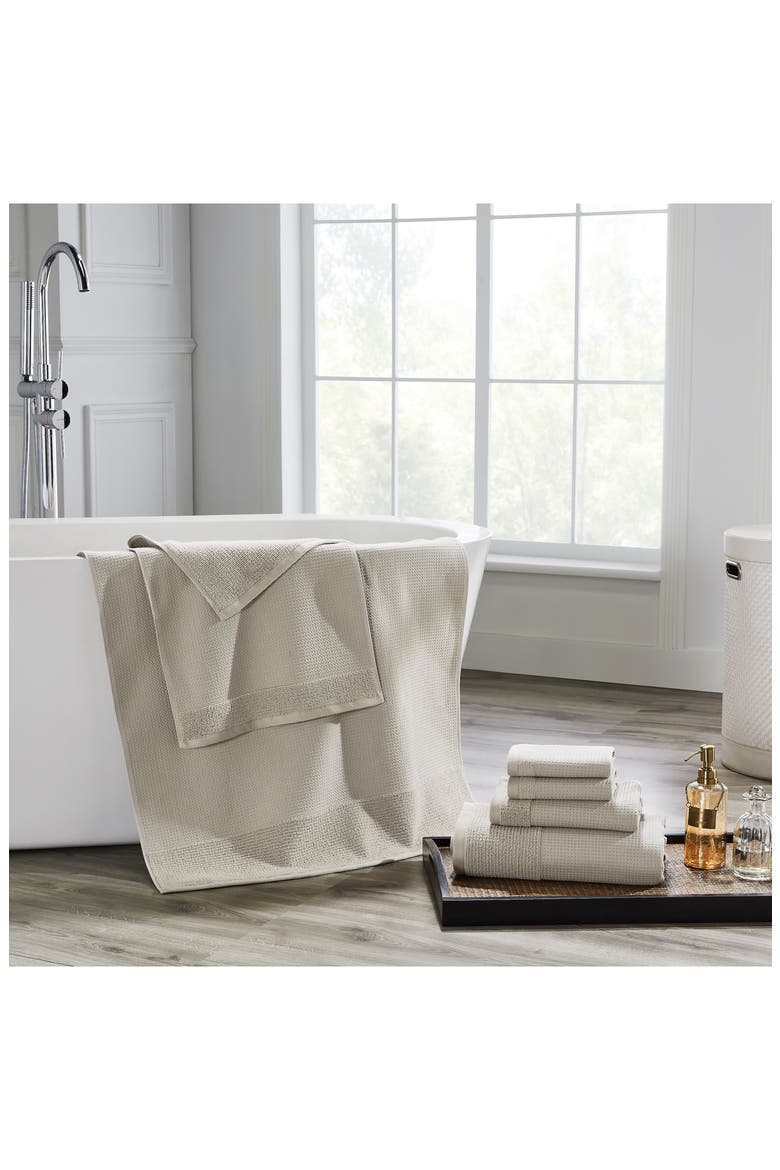 Waffle Rib 6-Piece Towel Set, Alternate, color, RAINY DAY