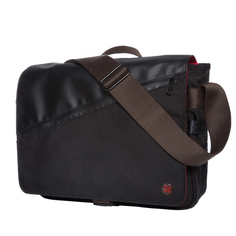 Token Grand Army Medium Messenger Bag With Back Zipper In Black