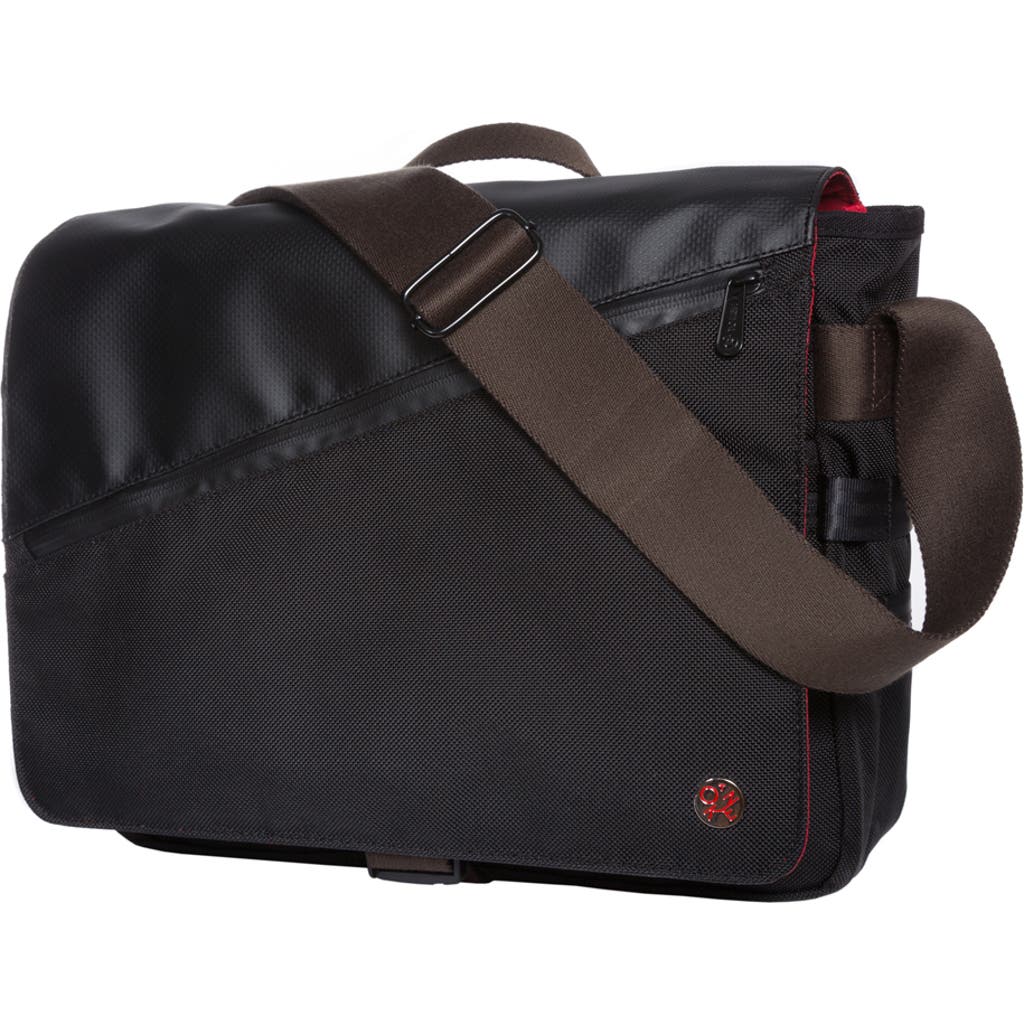 Token Grand Army Medium Messenger Bag With Back Zipper In Black