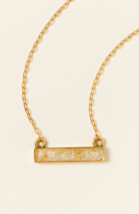 Flecks of Gold Birthstone Necklace