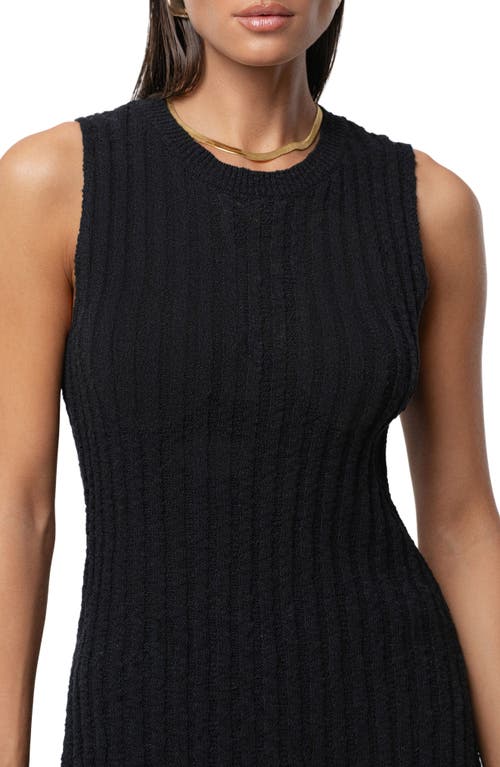 Jluxlabel Kali Sleeveless Cable Knit Sweater In Black