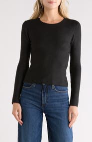 Madden Girl Rhinestone Ribbed Crop Sweater