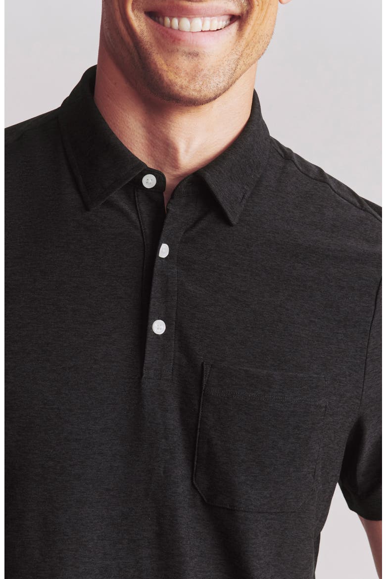 WFH Knit Polo, Alternate, color, TRUE BLACK HEATHER