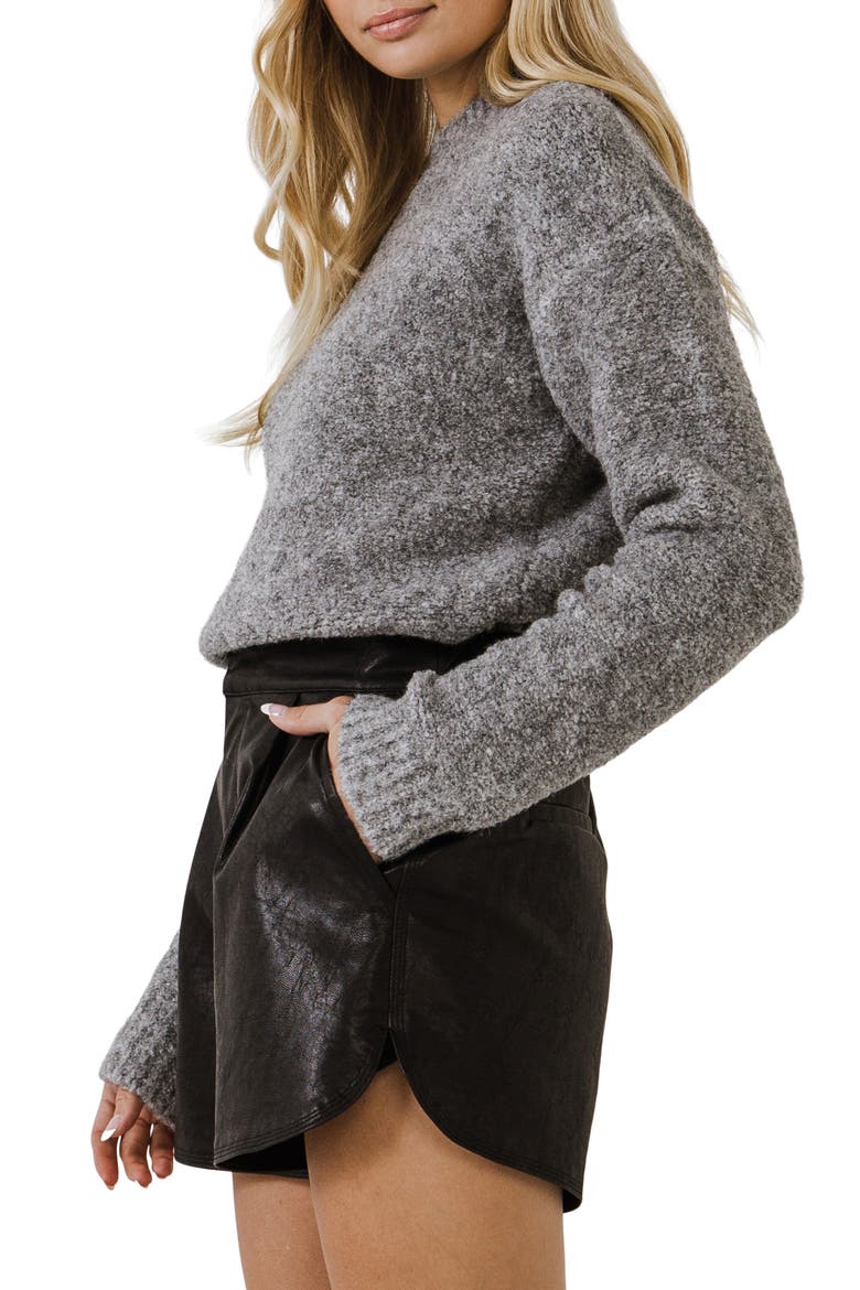 Cozy Crewneck Sweater, Alternate, color, GREY