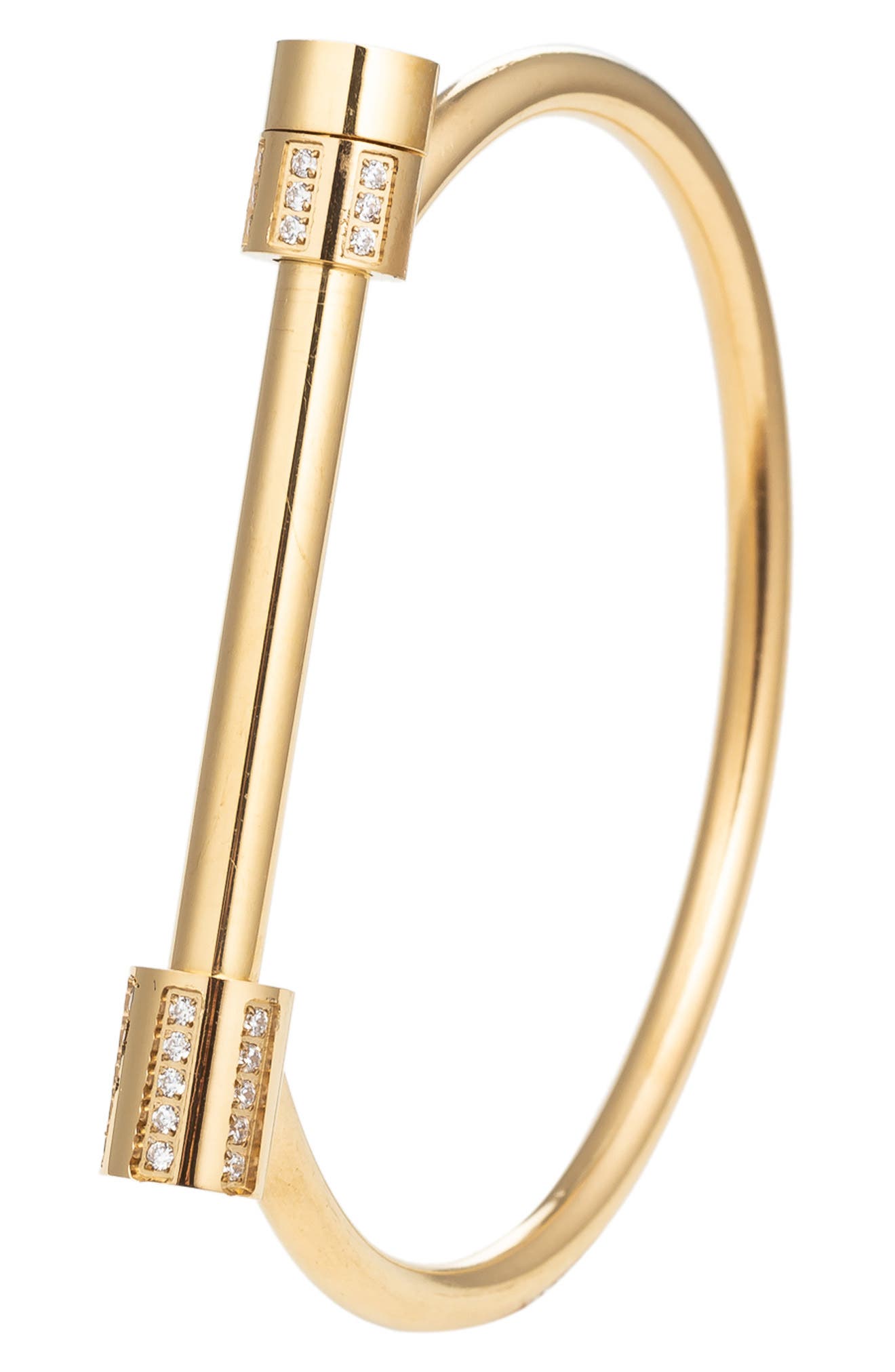 EYE CANDY LOS ANGELES Krystal Titanium Pavé CZ Cuff Bracelet