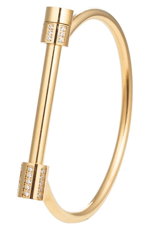 Krystal Titanium Pavé CZ Cuff Bracelet