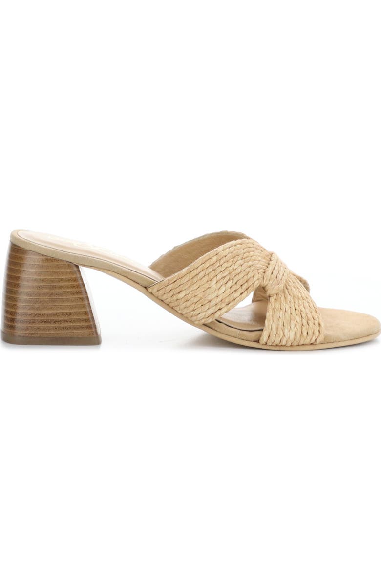 Bos. & Co. Gessa Block Heel Slide Sandal, Alternate, color, Natural Rafia/Suede