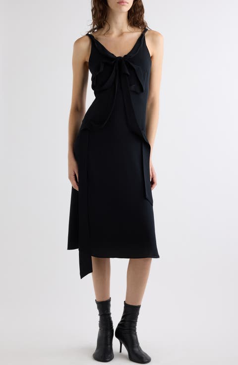 Dowla Bow Heavy Silk Georgette Dress