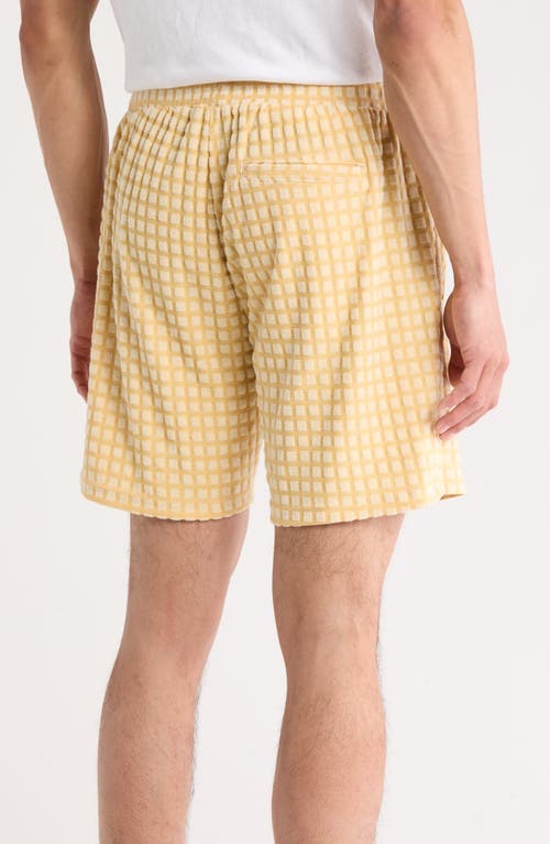 Fleece Factory Box Cube Shorts In Yellow