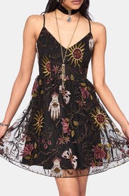 Disturbia Angela Folk Embroidered Cami Dress