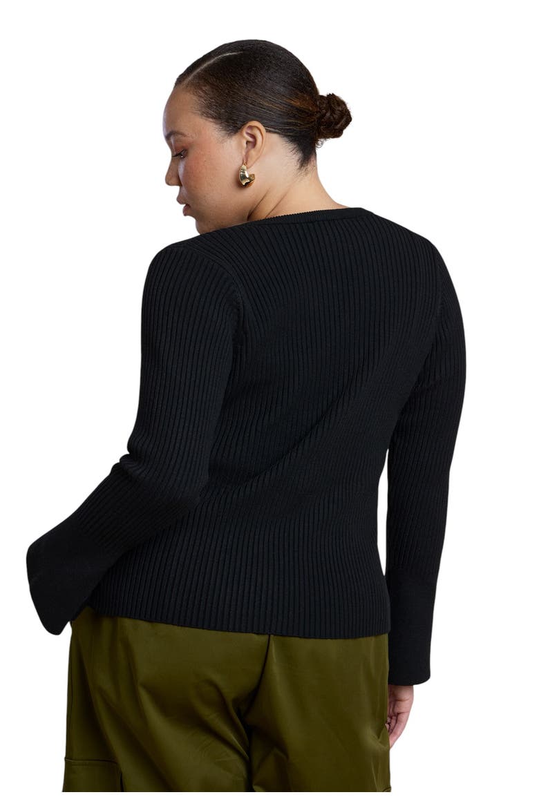 Tie Front Cardigan, Alternate, color, BLACK