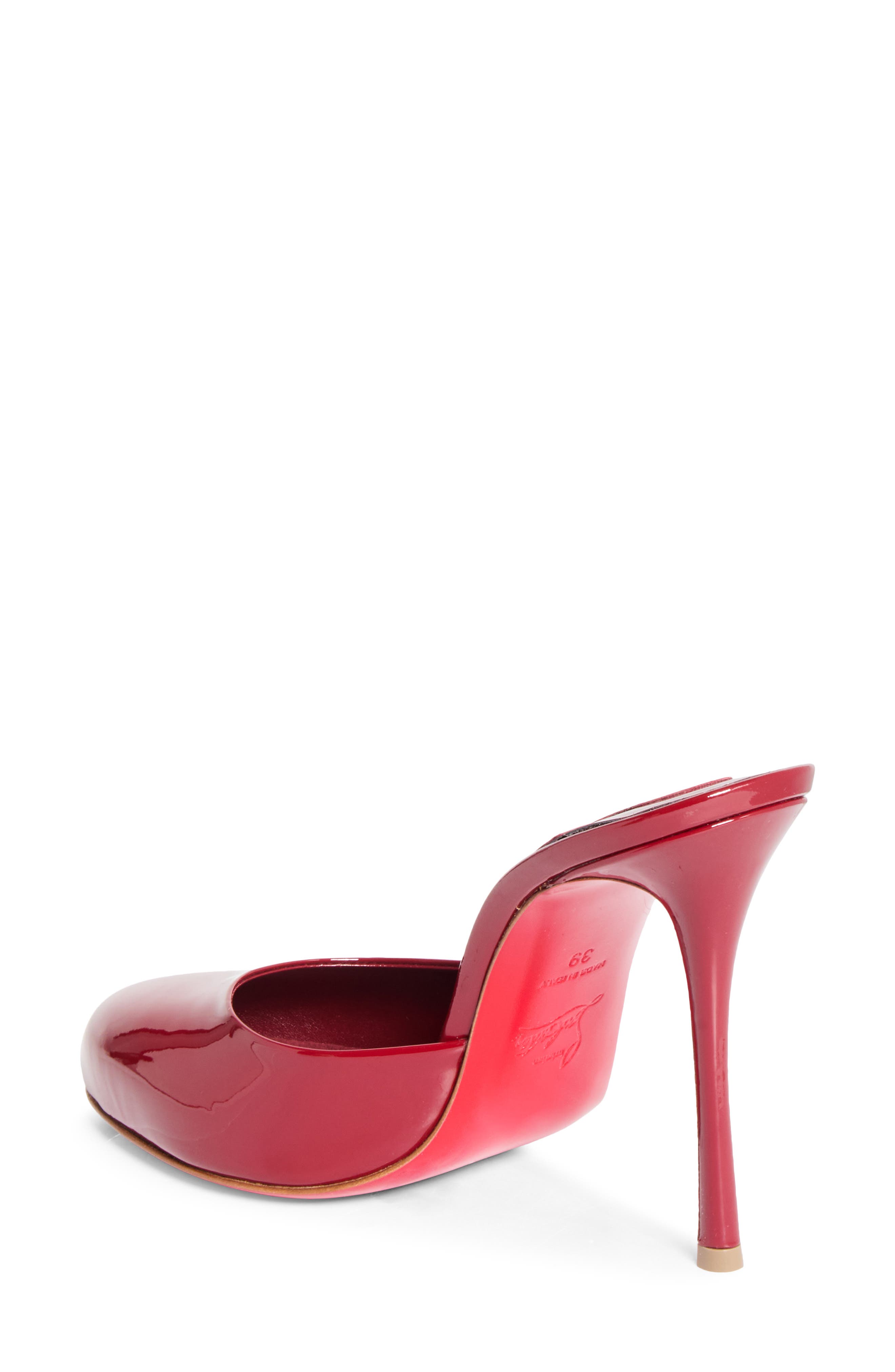 Dolly Patent Leather Heeled Mule, Alternate, color, R95A EMPIRE/ LIN EMPIRE