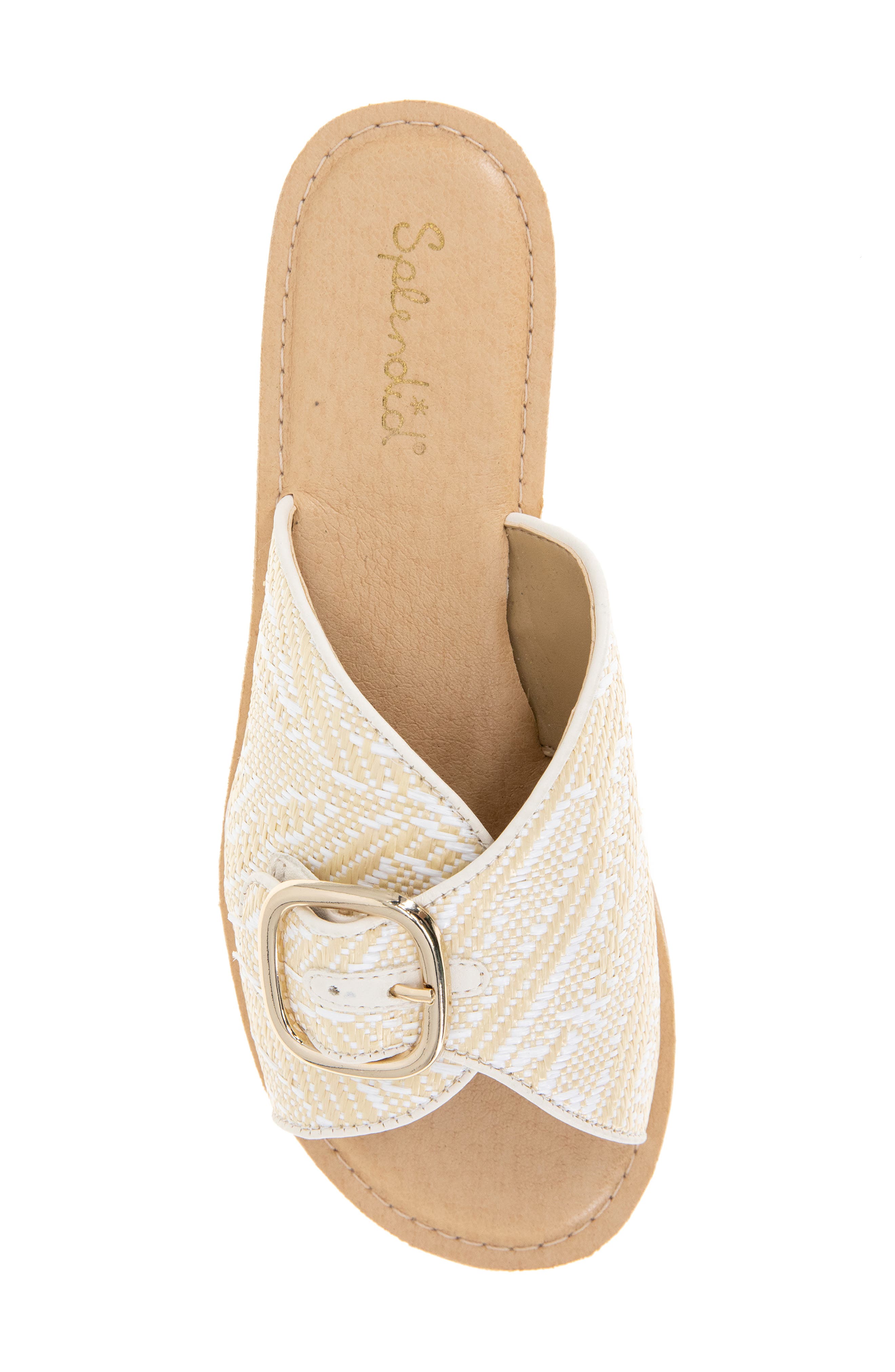 Splendid Sandy Raffia Slide Sandal, Alternate, color, White Raffia